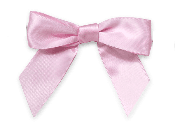 Rosa satinband rosett till buketten